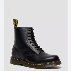 Doc Marten's Luana Boot Black Smooth Leather Lace-up Size 6L